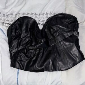 Fashion Nova Black Strapless Top